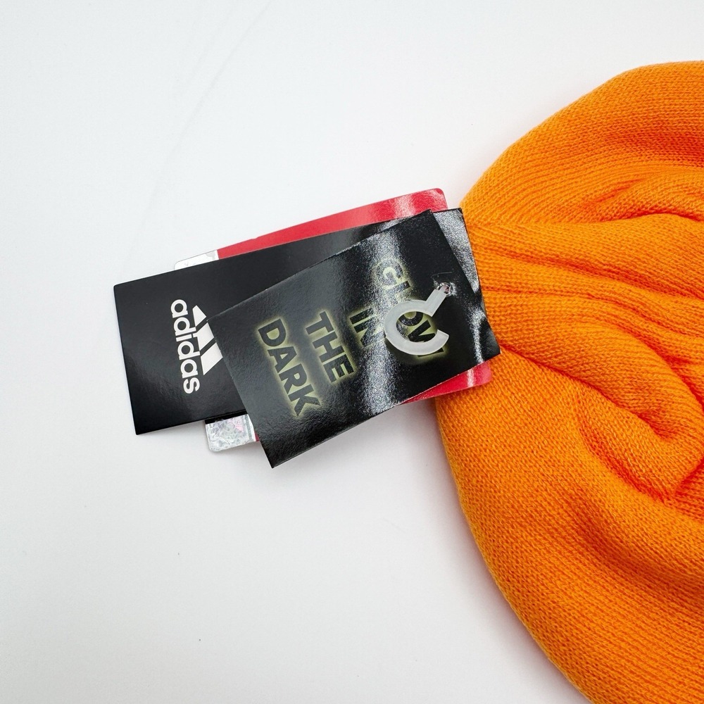 NWT Houston Dynamo Adidas Beanie Hat MLS Soccer Glow in the Dark Orange - Picture 4 of 5